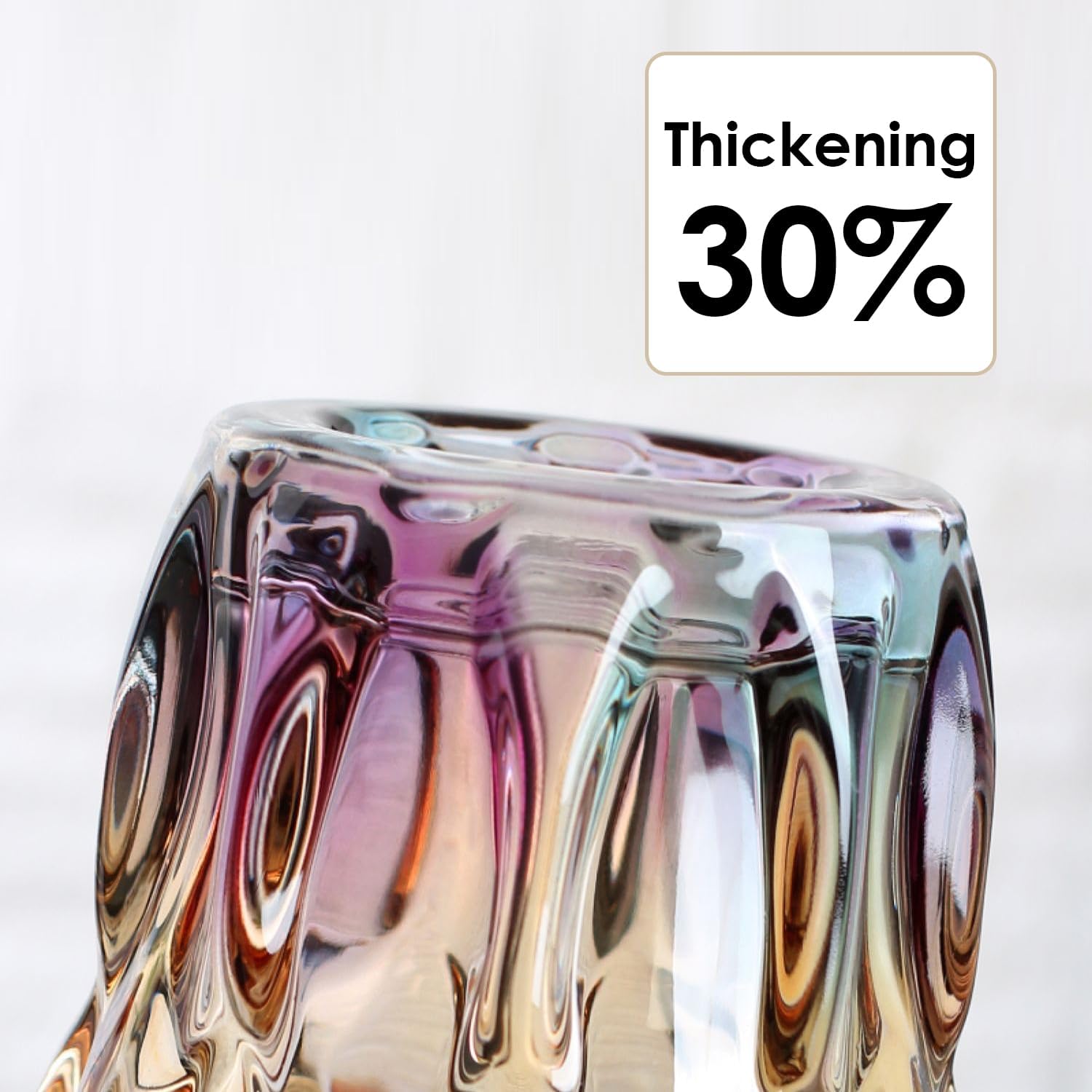 Glass Vases for Flowers，Thickened 3.4 lb Morden vases for Tables Centerpieces, vase for Home Decor, Crystal,Colorful and Clear Rose Large Vases Christmas Day Gifts(Heavy Duty)